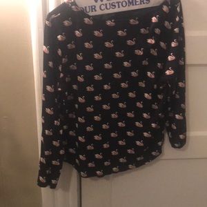 Swan graphic box  tee